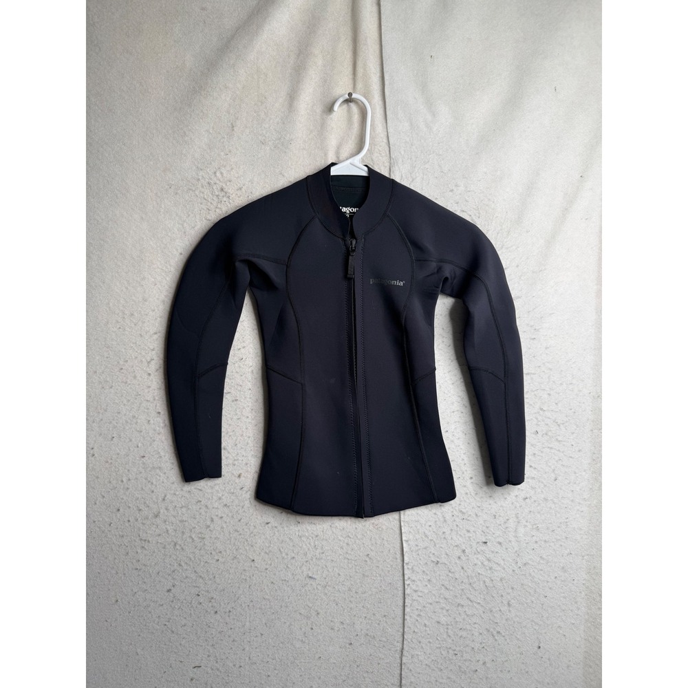 Patagonia Womens Yulex Front-Zip Wetsuit Jacket Black Surf Top 88464 Size 2